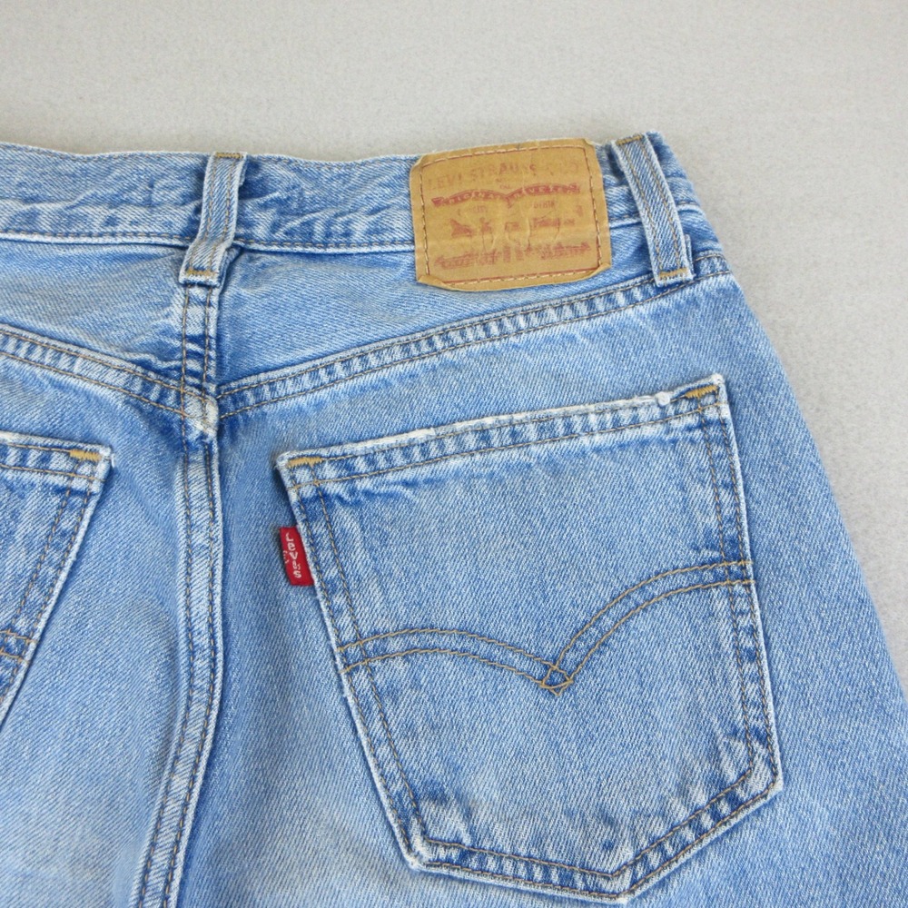 Levi's Low Pro Straight Jeans Women W24 Light Blue Wash Denim 100% Cotton - Picture 5 of 11